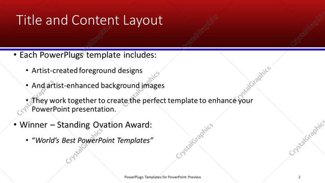 Title and Content presentation slide layout