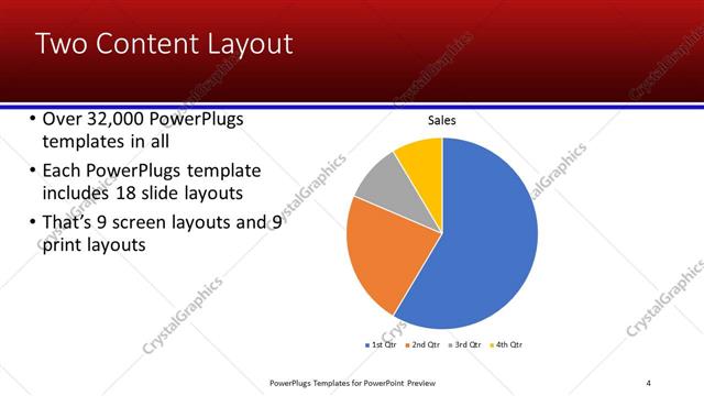 Two Content presentation slide layout