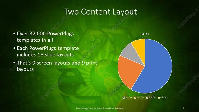 Two Content presentation slide layout