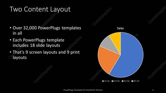 Two Content presentation slide layout