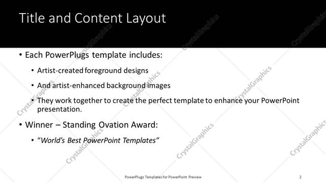 Title and Content presentation slide layout