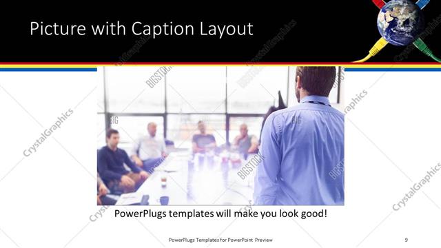 Picture with Caption presentation slide layout