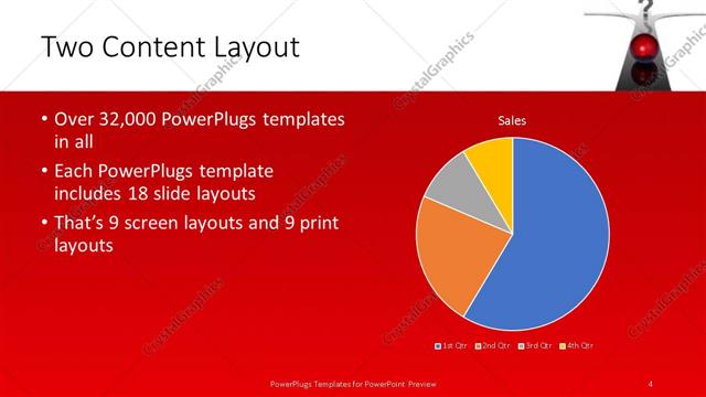 Two Content presentation slide layout