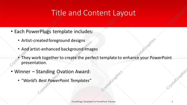 Title and Content presentation slide layout