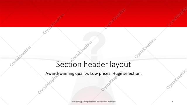 Section Header presentation slide layout