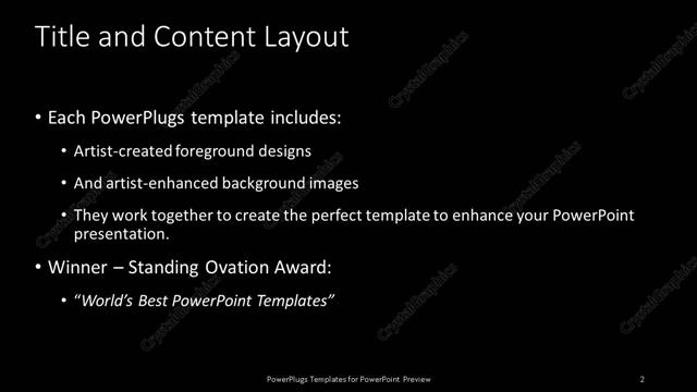 Title and Content presentation slide layout