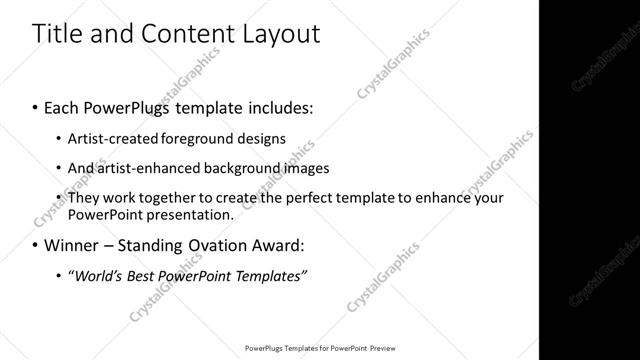 Title and Content presentation slide layout