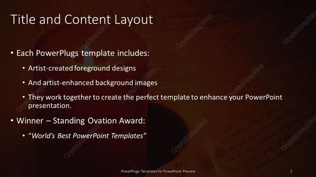 Title and Content presentation slide layout