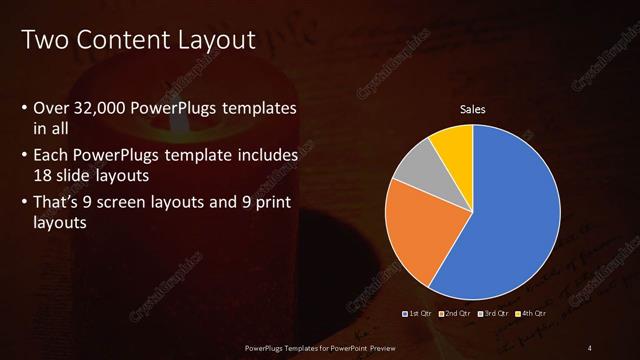 Two Content presentation slide layout