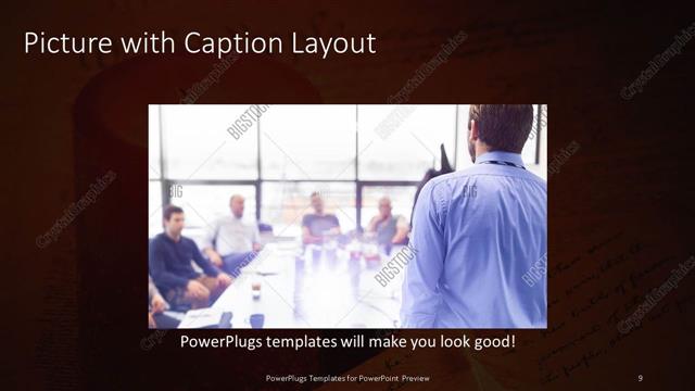 Picture with Caption presentation slide layout