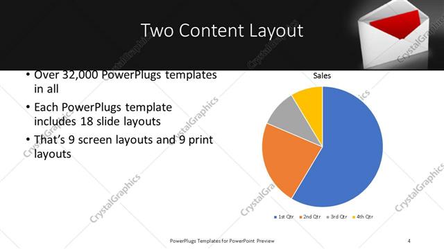 Two Content presentation slide layout