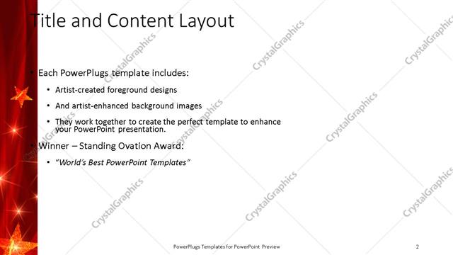 Title and Content presentation slide layout