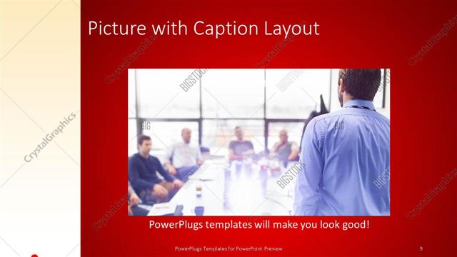 Picture with Caption presentation slide layout