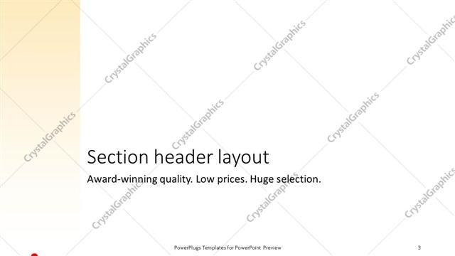 Section Header presentation slide layout