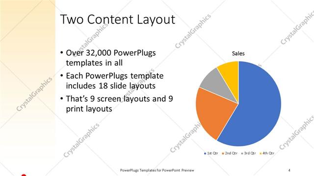 Two Content presentation slide layout
