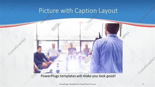 Picture with Caption presentation slide layout