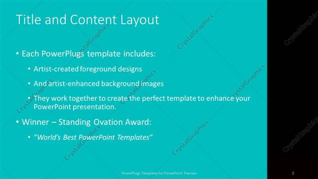 Title and Content presentation slide layout