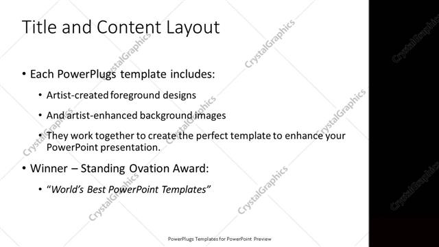 Title and Content presentation slide layout