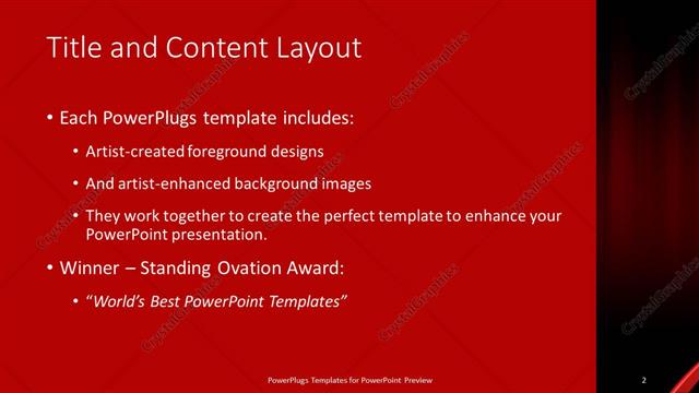 Title and Content presentation slide layout