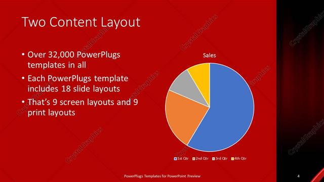 Two Content presentation slide layout
