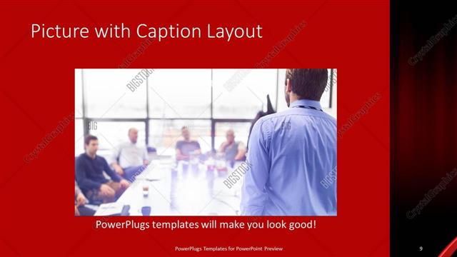Picture with Caption presentation slide layout