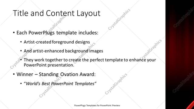 Title and Content presentation slide layout