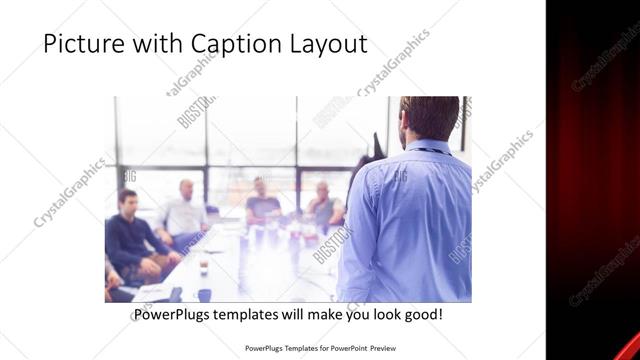 Picture with Caption presentation slide layout