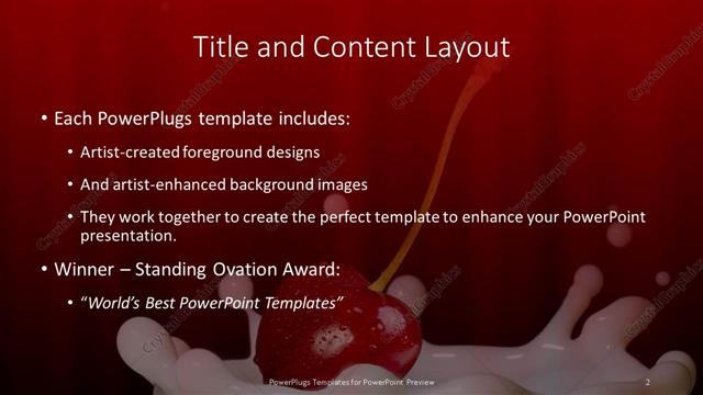 Title and Content presentation slide layout