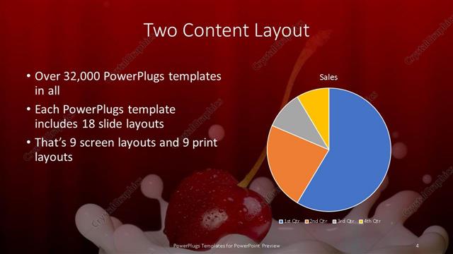 Two Content presentation slide layout