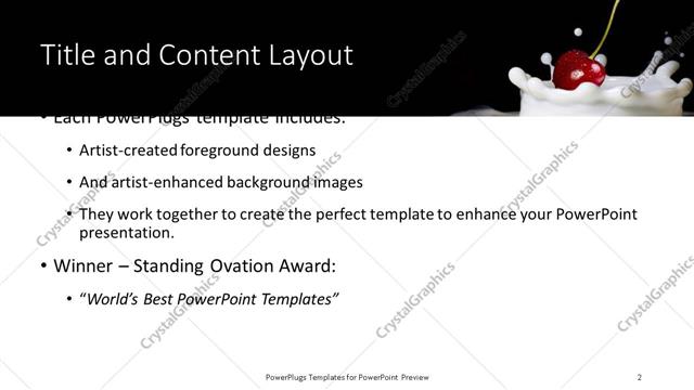 Title and Content presentation slide layout