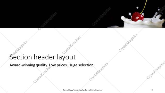 Section Header presentation slide layout