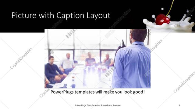 Picture with Caption presentation slide layout