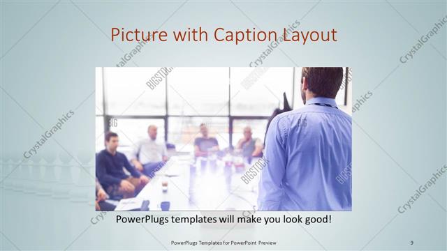 Picture with Caption presentation slide layout