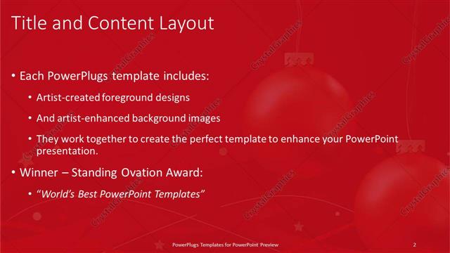 Title and Content presentation slide layout