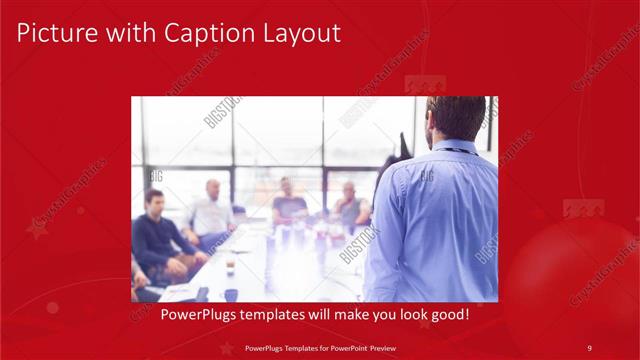 Picture with Caption presentation slide layout