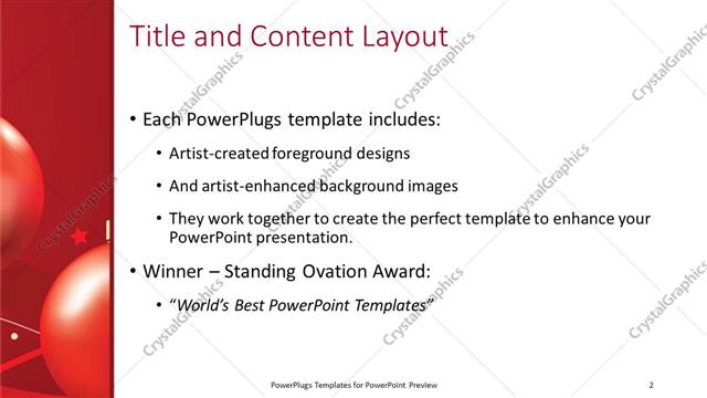 Title and Content presentation slide layout