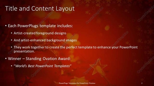 Title and Content presentation slide layout