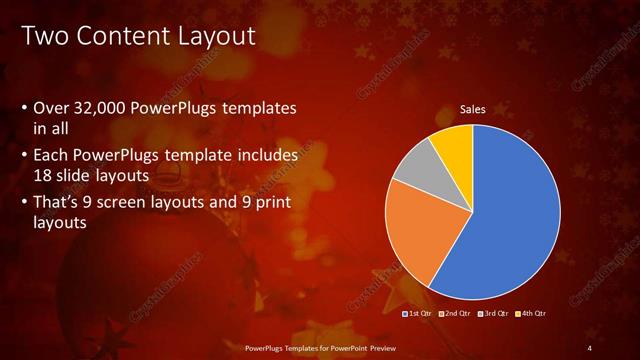 Two Content presentation slide layout