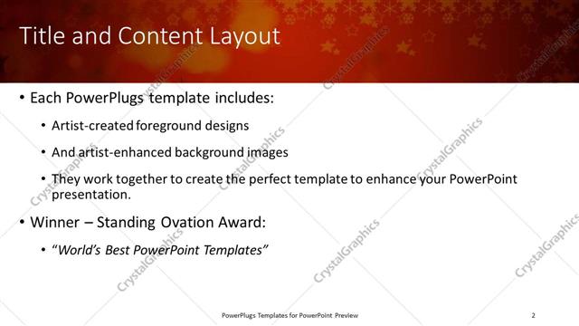 Title and Content presentation slide layout