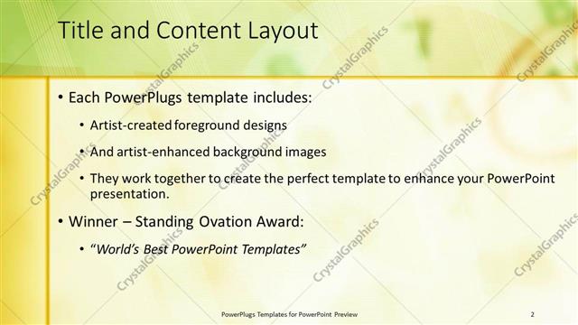 Title and Content presentation slide layout