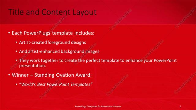 Title and Content presentation slide layout