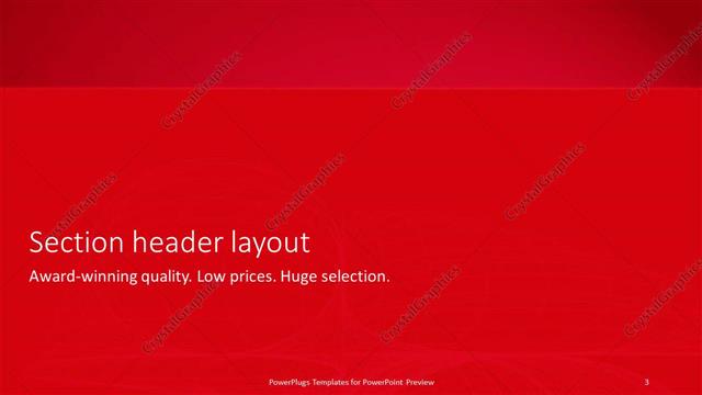 Section Header presentation slide layout