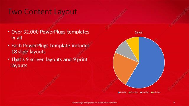 Two Content presentation slide layout