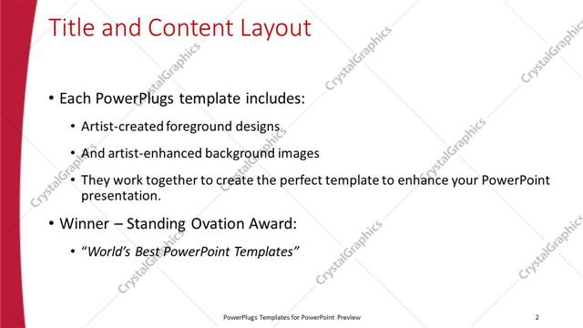 Title and Content presentation slide layout