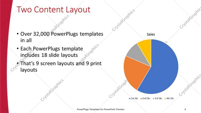 Two Content presentation slide layout