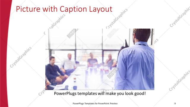 Picture with Caption presentation slide layout