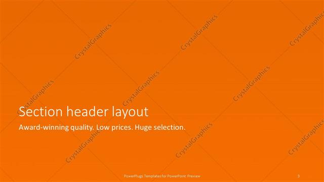 Section Header presentation slide layout