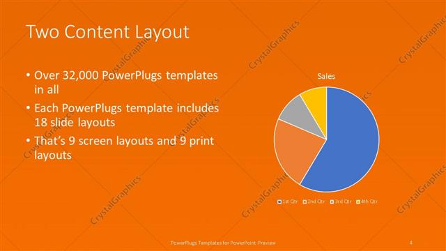 Two Content presentation slide layout