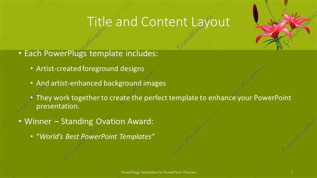 Title and Content presentation slide layout