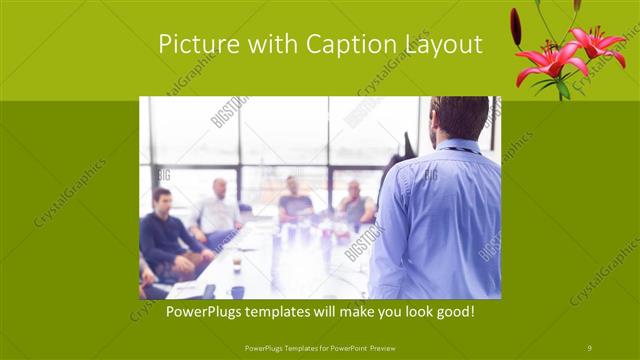 Picture with Caption presentation slide layout